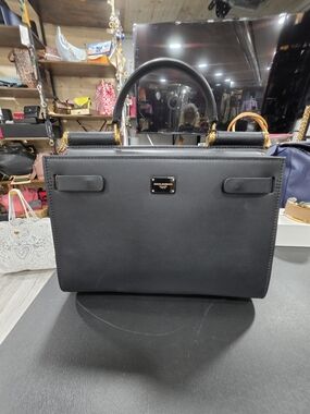 Dolce & Gabbana Sicily 62 With Black Calfskin Leather Bag-NEW